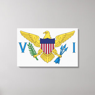 Flagga av USEN Virgin Islands Canvastryck