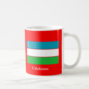 Flagga av Uzbekistan Kaffemugg