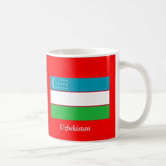 Flagga av Uzbekistan Kaffemugg (Höger)