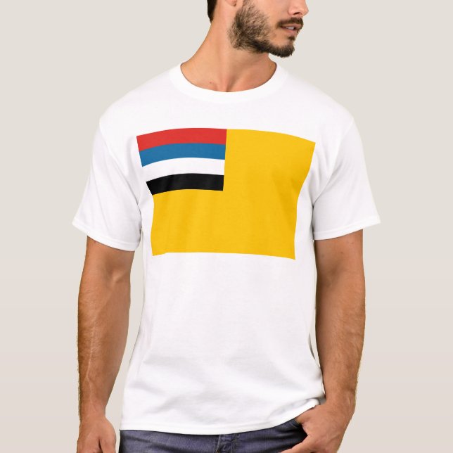 Flagga av väldet av Manchukuo 滿洲國; 满洲国; 滿洲国 Tee Shirt (Framsida)