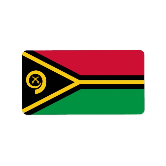 Flagga av Vanuatu-etiketter Adressetikett (Framsidan)