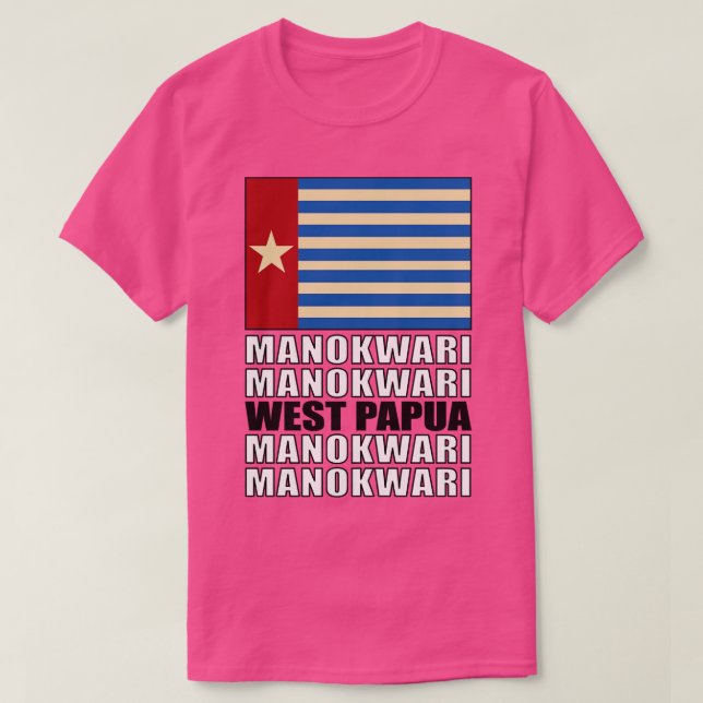 Flagga av Väster Papua T Shirt (Design framsida)