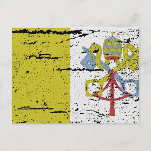 FLAGGA AV VATIKANSTAD VYKORT
