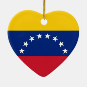 Flagga av Venezuela - Bandera Venezolana Julgransprydnad Keramik