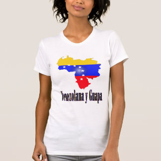 Flagga av venezuelansk trifärtypografi t shirt