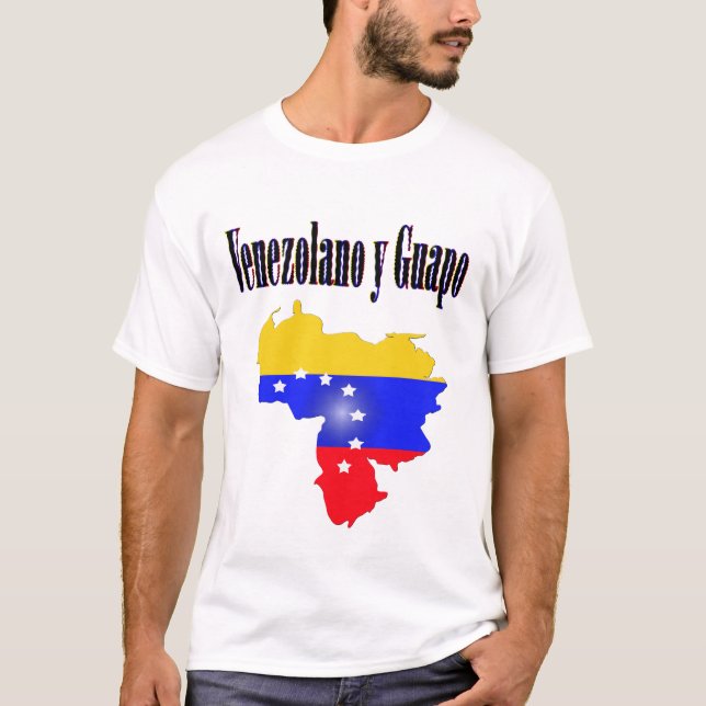 Flagga av Venezuelas trifärgstypografi T Shirt (Framsida)