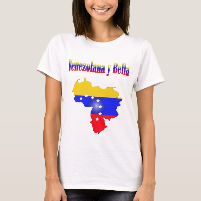 Flagga av Venezuelas trifärgstypografi T Shirt (Framsida)