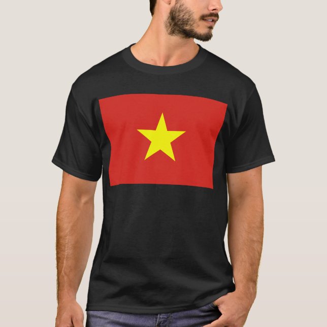 Flagga av Vietnam - Quốc kỳ Việt Nam Tee (Framsida)