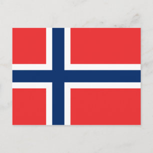 Flagga av vykort för Norge