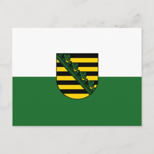 Flagga av vykort för Sachsen