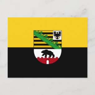 Flagga av vykort för Sachsen-Anhalt
