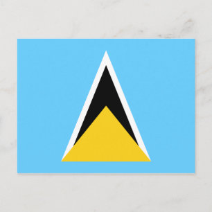 Flagga av vykort för Saint Lucia