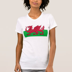 Flagga av Wales - den röda draken - Baner Cymru T Shirt