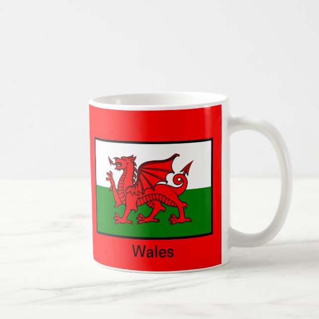 Flagga av Wales Kaffemugg (Höger)