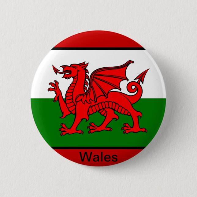 Flagga av Wales Knapp (Framsida)