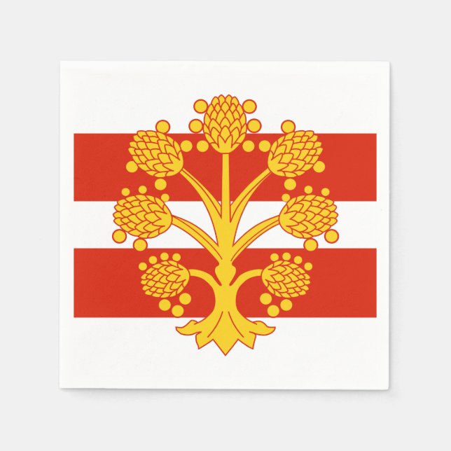 Flagga av Westmorland Papper Napkins Pappersservett (Framsidan)