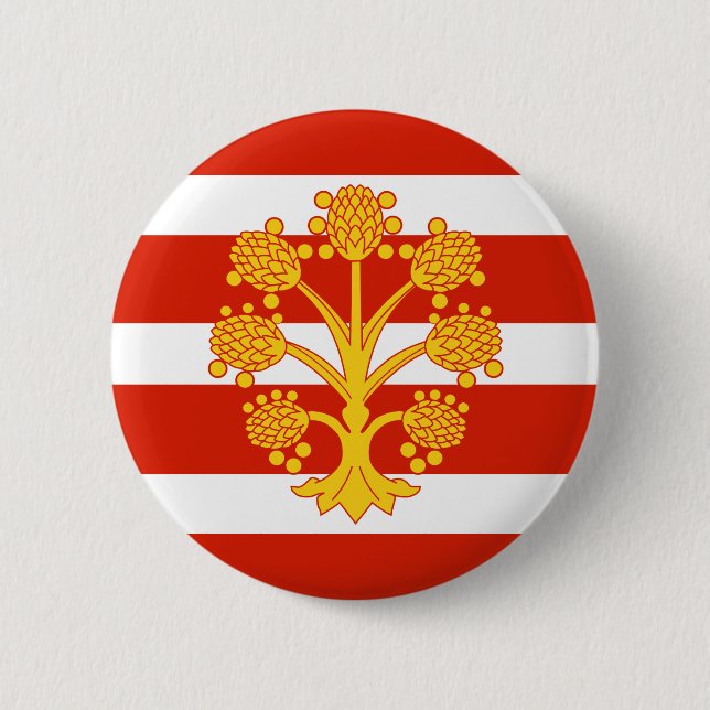 Flagga av Westmorland Pinback Button Knapp (Framsida)