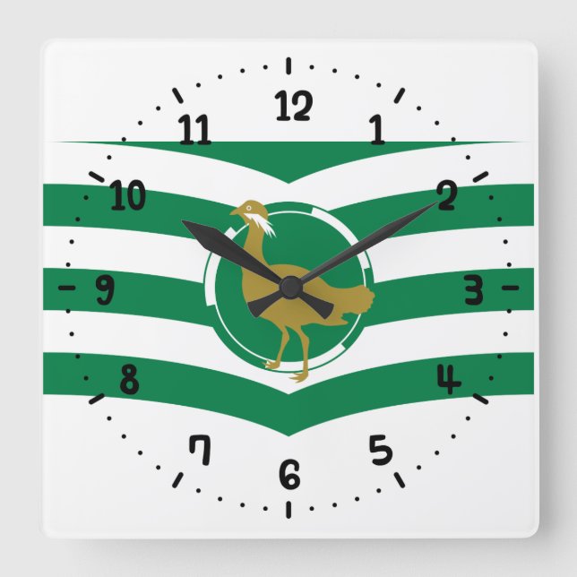 Flagga av Wiltshire Square Wall Clock Fyrkantig Klocka (Framsida)