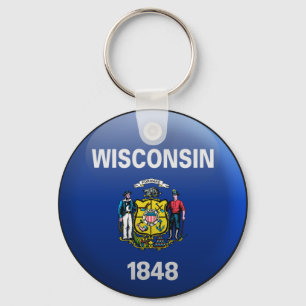 Flagga av Wisconsin Nyckelring