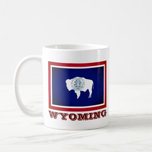 Flagga av Wyoming Kaffemugg (Vänster)
