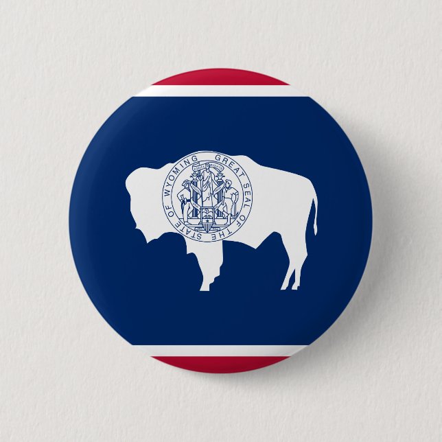 Flagga av Wyoming Knapp (Framsida)