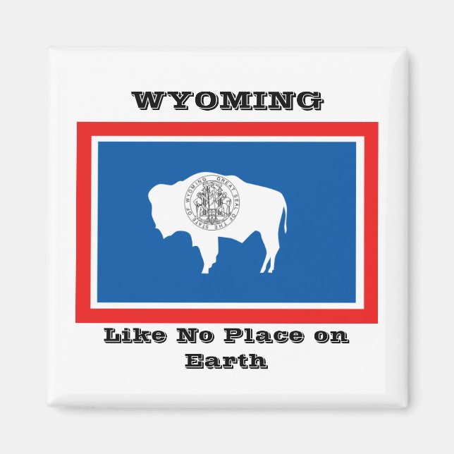 Flagga av Wyoming Magnet (Framsidan)