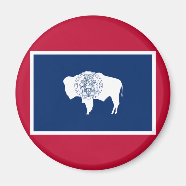 Flagga av Wyoming Magnet (Framsidan)