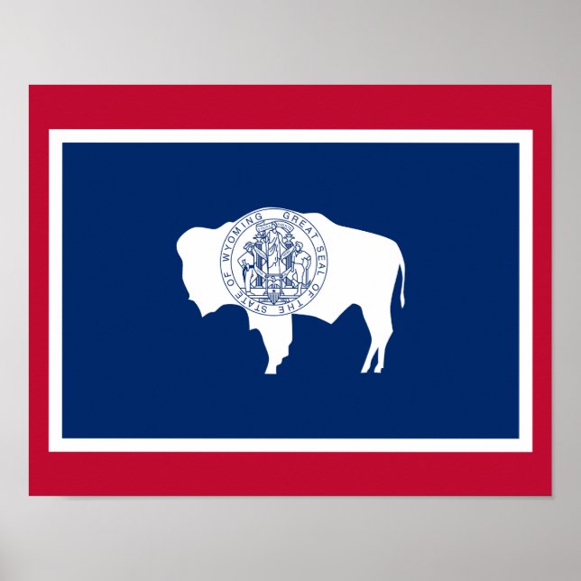 Flagga av Wyoming Poster (Framsidan)
