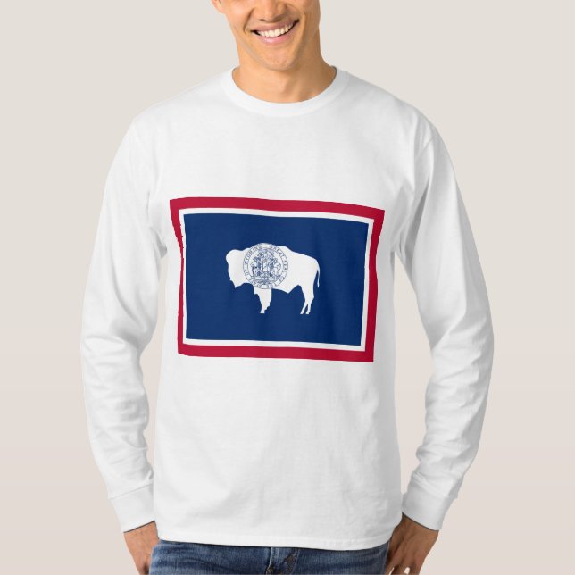Flagga av Wyoming T Shirt (Framsida)