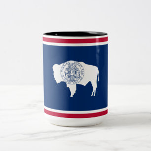 Flagga av Wyoming Två-Tonad Mugg