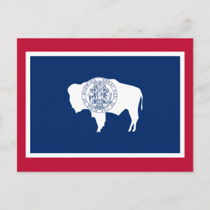 Flagga av Wyoming Vykort