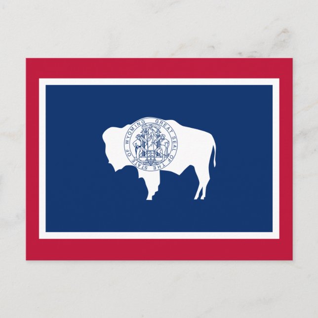 Flagga av Wyoming Vykort (Framsida)