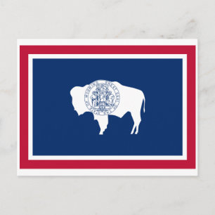Flagga av Wyoming Vykort