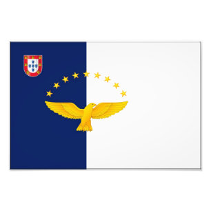 Flagga Azorerna Fototryck