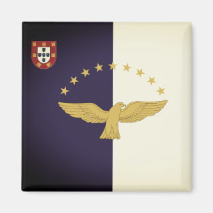 Flagga Azorerna, Portugal Magnet