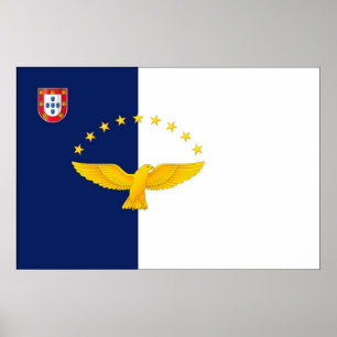 Flagga Azorerna Poster