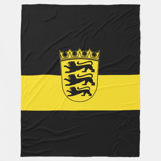 Flagga Baden-Württemberg Fleece Blanket (Framsidan)