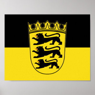 Flagga Baden-Württemberg Poster