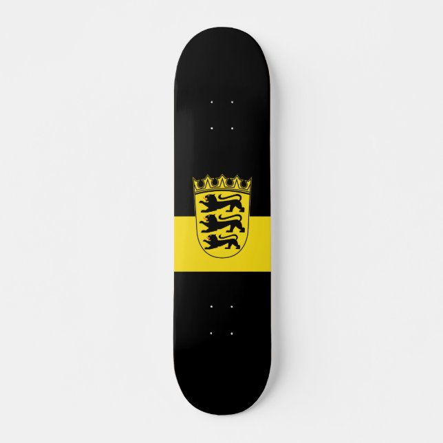 Flagga Baden-Württemberg Skateboard (Framsida)