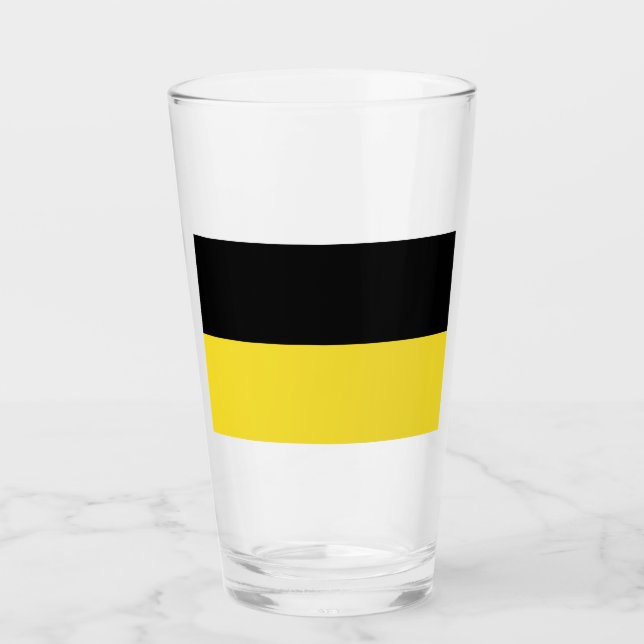 Flagga Baden Württemberg (Tyskland) Glaskopp (Framsida)