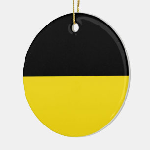 Flagga Baden Württemberg (Tyskland) Julgransprydnad Keramik