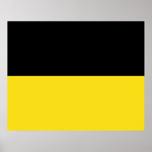 Flagga Baden Württemberg (Tyskland) Poster