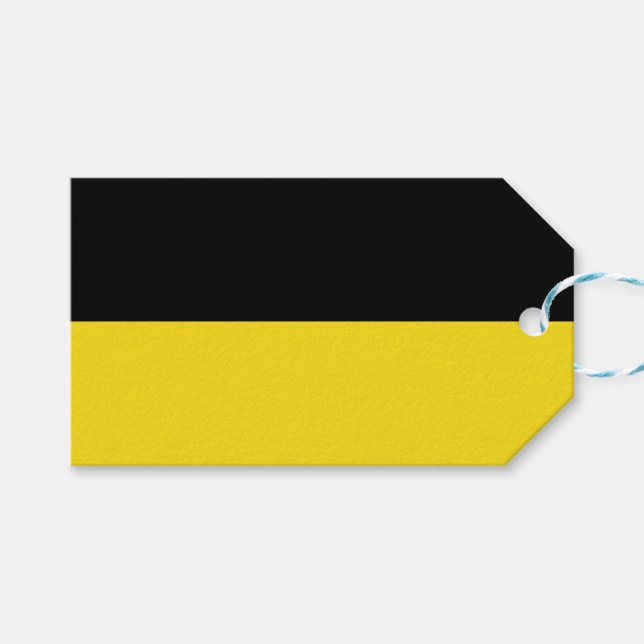 Flagga Baden Württemberg (Tyskland) Presentetikett (Framsidan (Horisontell))