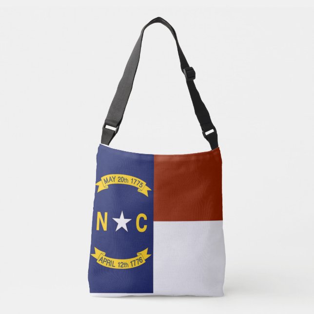 Flagga Bag, North Carolina Axelväska (Framsida)
