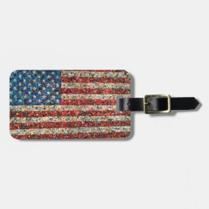 flagga-bagagetagg för grunge american bagagebricka