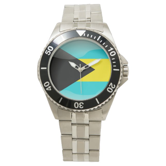 Flagga Bahamas Armbandsur (Framsida)
