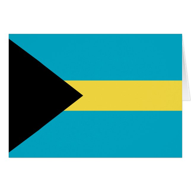 Flagga Bahamas Hälsningskort (Framsidan Horizontal)