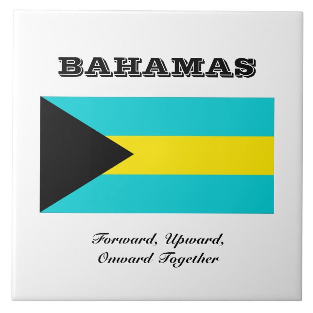 Flagga Bahamas Kakelplatta (Framsidan)