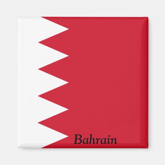 Flagga Bahrain Magnet (Framsidan)