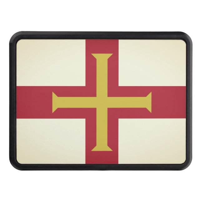 Flagga Bailiwick of Guernsey, (UK) Dragkroksskydd (Framsidan)